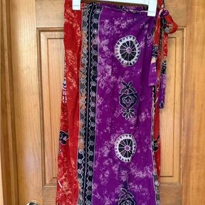 Colorful Bohemian Wrap Skirt